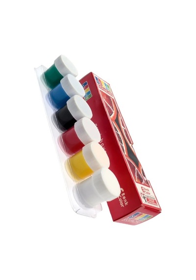 6 Renk Guaj Boya Südor 25x35 Cm Telli Spralli Resim Defteri Palet Resim Fırçası 15 Yaprak Guajboya Resim Defteri Çok Renkli
