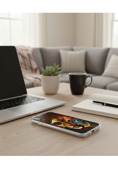 Samsung Galaxy S23 Fe Uyumlu Şeffaf Kılıf Tablo 6 Tasarımlı