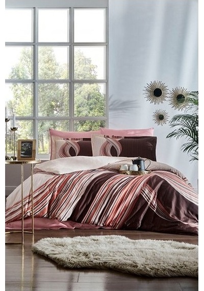 Lilabio Özdilek Pink Wave Çift Kişilik Soft Life Saten Nevresim Takımı