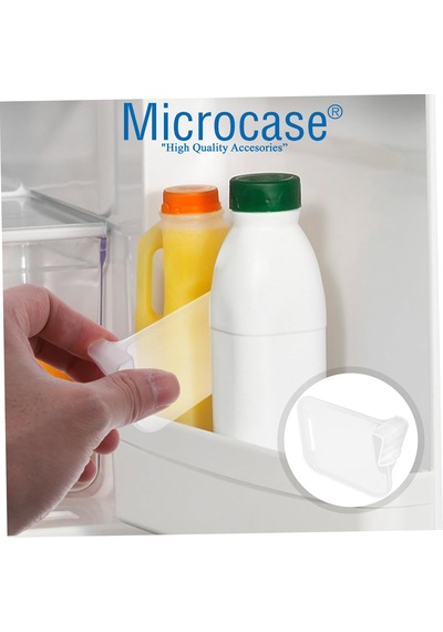 Microcase Sert Plastik Buzdolabı Bölüm Düzenleyici Ayracı Buzdolabı Organizatörü-al5272 2 Adet Beyaz