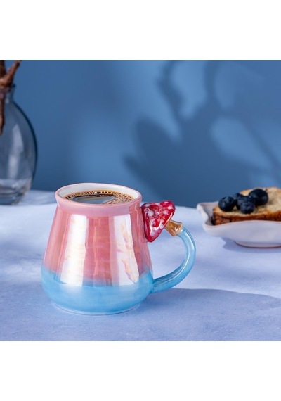 Tropikal Kupa 400 Ml Pembe Beyaz - Çok Renkli