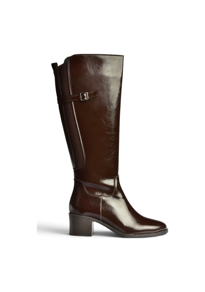 Fox Shoes Z608194460 Kahverengi Rustik Kalın Topuklu Kadın Çizme