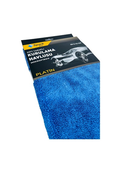 2 Adet Spark 2320 Platin Mikrofiber Oto Kurulama Havlusu Ve Temizlik Tank Bezi 50x75 Cm.