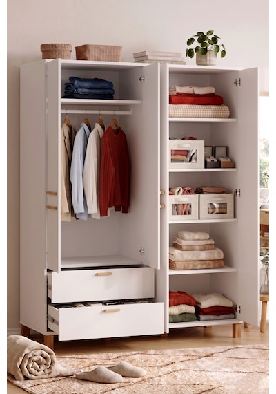 Robin Home Porto Ahşap Ayaklı 4 Kapaklı 2 Çekmeceli Raflı Bölmeli Gardırop Genç Odası Dolabı Elbise Dolabı Beyaz Robin Home Porto Ahşap Ayaklı 4 Kapaklı 2 Çekmeceli Raflı Bölmeli Gardırop Genç Odası Dolabı Elbise Dolabı Beyaz