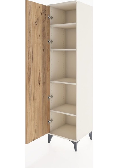 Hyperion Dolap 4 Raflı Tek Kapaklı 44x44x182 Aytaşı-çam Aytaşı