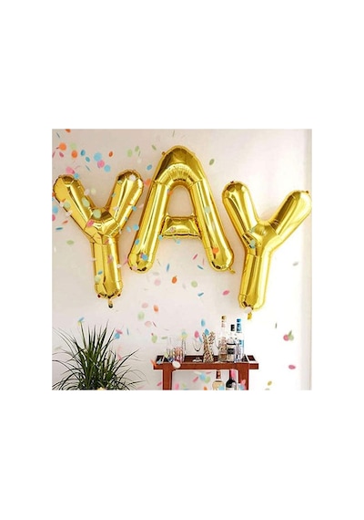 L Harf Folyo Balon Gold 100 Cm Beyaz