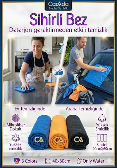 40x60cm Sihirli Mikrofiber Temizlik Bez, Cam Ayna Temizlik Bezi Parlak Cam Yüzey Temizlik Bezi Diğer