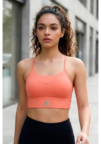 Tommy Life Mercan Standart Fit Baskılı Sırt Detaylı Kadın Spor Büstiyer - 97300