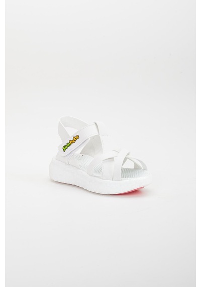 Şirinbebe Şiringenç Yüz Direkli Çapraz Bantlı Ortopedik Beyaz Kız Bebek Kız Çocuk Sandalet-3091-beyaz Beyaz