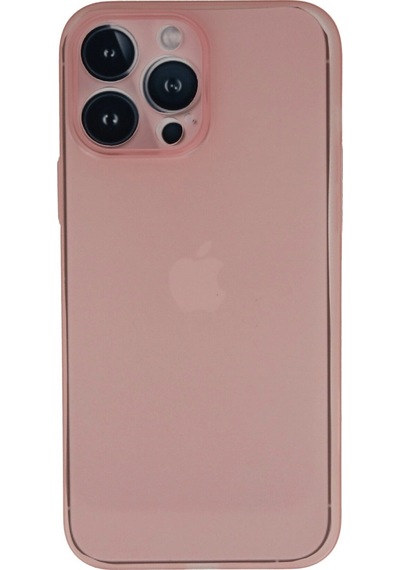 Apple, Uyumlu iPhone 13 Pro Max Kılıf Pp Ultra İnce Kapak - Pembe