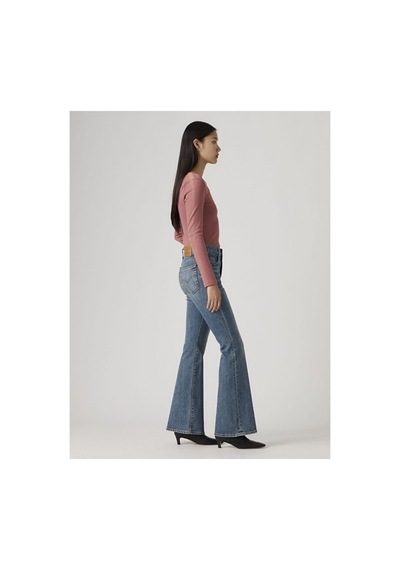 Levi's 726 High Rise Flare Kadın Jean Pantolon - Face Right-16362 Med İndigo - Worn İn