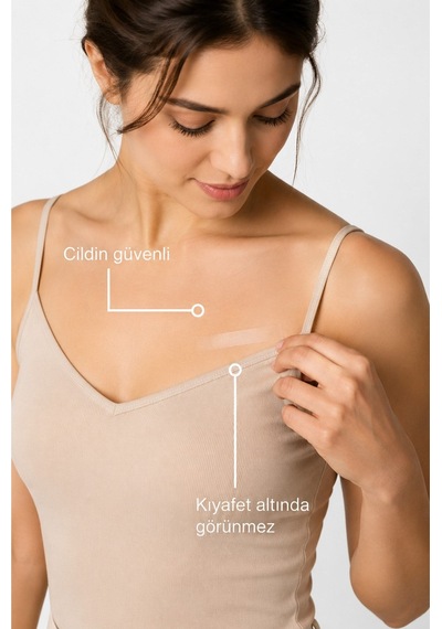 Omilife Çift Taraflı Sabitleme Bandı 36 Adet Dekolte Elbise Sabitleyici Kıyafet Bantı Şeffaf Çok Renkli