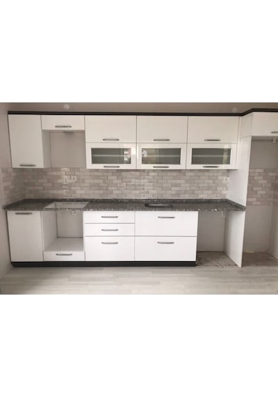 Rmr Dlgr 360 Cm Mutfak Dolabı Suntalam+Mdflam+ Hıghgloss Beyaz