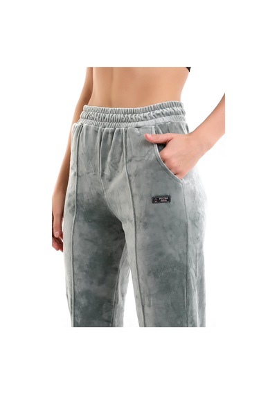 Winmoda34 Kadife Eşofman Jogger Çağla-yeşili