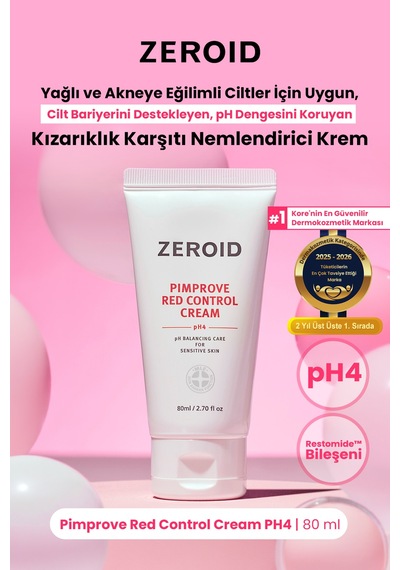 Akneye Eğilimli Ciltler İçin Uygun Ph Dengesini Koruyan Krem Zeroıd Pimprove Red Control Cream Ph4