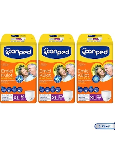 Canped Emici Külot Extra Büyük Boy Large 30 Adett X 3 Adet XL