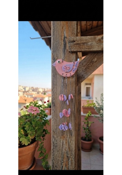 Hediye / Detay Odaklı: Taş Tozu Kuş Tasarımlı Sarkan Motifli Duvar Ve Balkon Süsü
