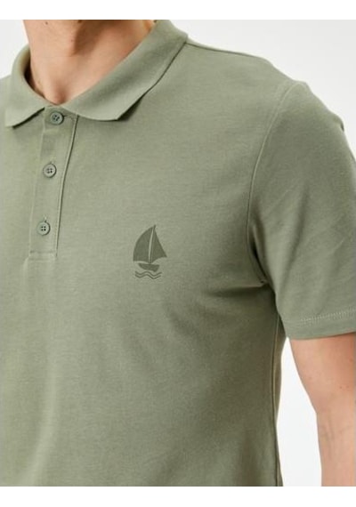 Koton Tshırt Ss Polo-haki Haki