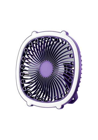 Pm-21882 Usb Şarjlı Masaüstü 2 Tip Led Işık - 3 Kademe Fan Vantilatör Renkli