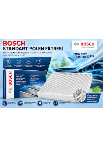 Bosch Standart Polen Filtresi Ford Transit Custom I 2.2 Tdci 155 Hp 2012-2016