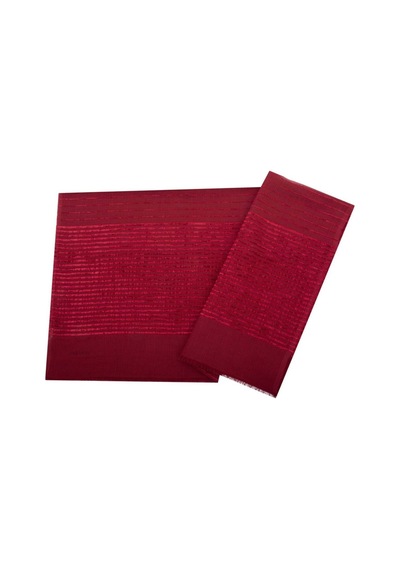 Aker Sport Kadife Şeritli Şal - 1042brl-941 - Bordo 941 Bordo 941 Bordo