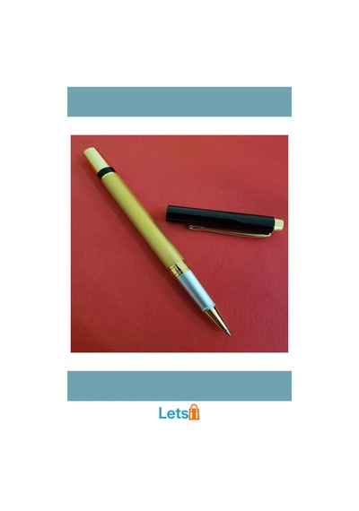 Kutulu Metal Roller Kalem Altın Siyah 13.5 Cm Çok Renkli