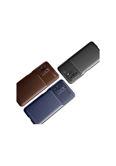 Newface Xiaomi Poco F3 Kılıf Auto Focus Karbon Kapak - Lacivert