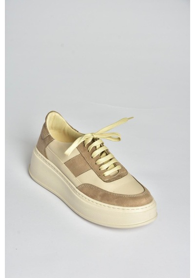 Fox Shoes V274949109 Bej Kalın Tabanlı Spor Ayakkabı Sneakers Bej