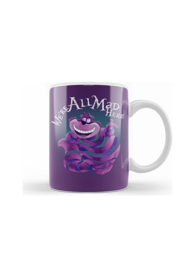 We Are All Mad Here The Cheshire Kedi Cat Kupa Bardak Porselen Karışık