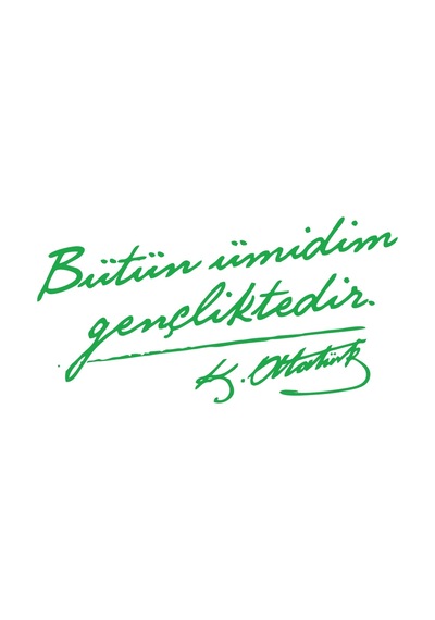 Bütün Ümidim Gençliktedir Araba Sticker 17x17 Cm Yeşil