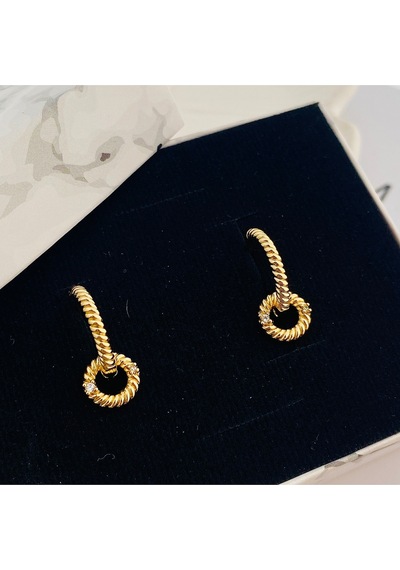 Halka Sallantılı Küpe Serenay Küpe Kararmaz Xuping Gold Gold