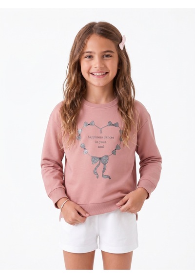 Onloox Kız Çocuk Gülkurusu Kız Çocuk Gülkurusu Pamuklu Bisiklet Yaka Simli Kurdele Kalp Baskılı Sweatshirt 9-14 Yaş Onloox Kız Çocuk Gülkurusu Kız Çocuk Gülkurusu Pamuklu Bisiklet Yaka Simli Kurdele Kalp Baskılı Sweatshirt 9-14 Yaş