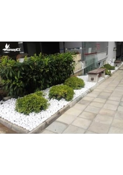 Payam44 Beyaz Dolomit Taş 20 Kg 2,5-4 Cm Dekoratif Taş Bahçe Süs Taşı