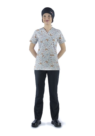 Zarf Yaka Desenli Üst - 3705 Doctor Ayıcık -6396