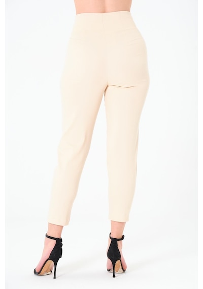 Sortie Collection Pileli Gabardin Pantolon Açık Bej