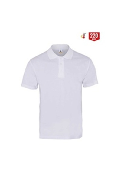 Myform 8103 Comfort Polo Yaka Pıque T-shirt- Beyaz Çok Renkli