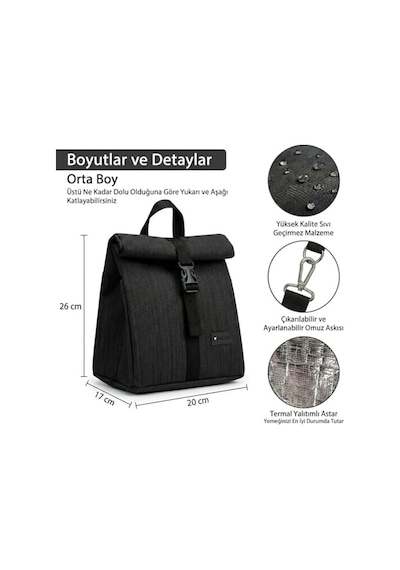 Termal Beslenme Çantası Siyah Diğer