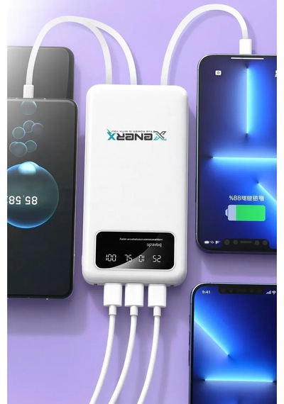 Enerx Enr-p20dc 20000 Mah 2.1 Amper Dahili Kablolu Powerbank Siyah 4915
