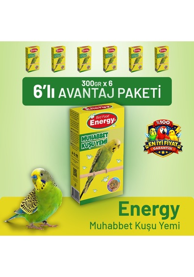 Energy Muhabbet Kuşu Yemi - 6 Adet 300 G