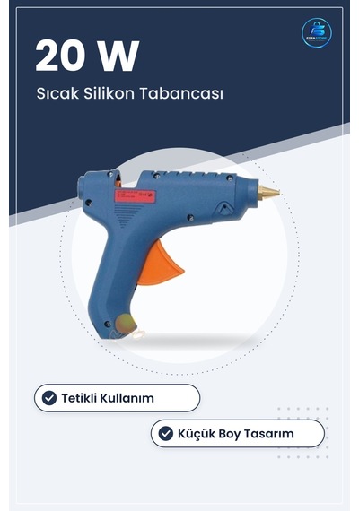 Elektrikli Tetikli Sıcak Silikon Mum Tutkal Tabancası Küçük Boy E