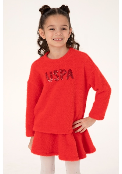 U.s. Polo Assn. Kız Çocuk Kırmızı Sweatshirt 50317981-vr030 Kırmızı
