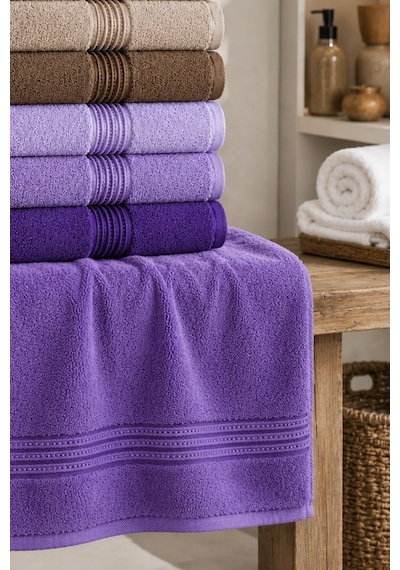 Alia Soft 50x90 Cm 10'lu El Ve Yüz Havlu Set Çok Renkli