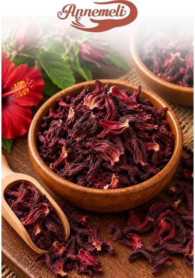 Hibiskus Çayı 250 Gr Kurutulmuş Hibiskus Çiçeği, Nar Çiçeği Bitki Çayı, Sıcak Ve Soğuk Demleme