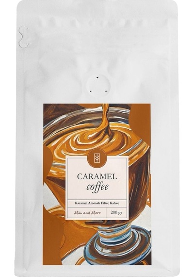 Mim And More Caramel Coffee Karamel Aromalı Kahve Çekirdek Kahve 200 G