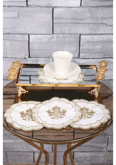 Glory Gold 6'lı Kokteyl Sunum Peçetesi Linen Keten Kumaş