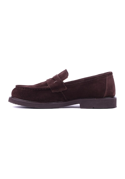 Shoetyle - Hakiki Süet Deri Kahverengi Erkek Loafer - 250-1975-1542