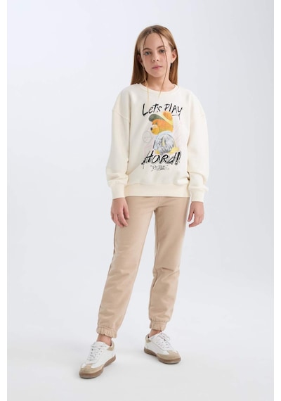 DeFacto Kız Çocuk Beli Paçası Lastikli Jogger Eşofman Altı D0734A824AUBG159 Bej DeFacto Kız Çocuk Beli Paçası Lastikli Jogger Eşofman Altı D0734A824AUBG159 Bej