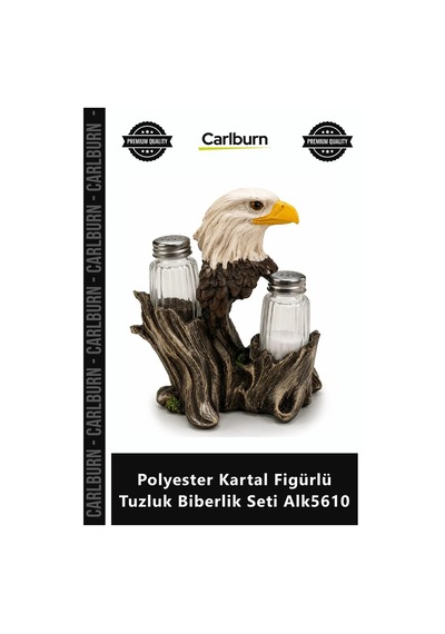 Özel Üretim Şık Dekoratif Sofra Mutfak Gereç Polyester Kartal Figürlü Tuzluk Biberlik Seti Alk5610 Diğer