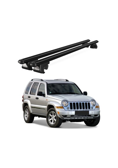 Venüs Jeep Cherokee Kj 2001-2008 Uyumlu Siyah Ara Atkı Port Bagaj Tavan Barı