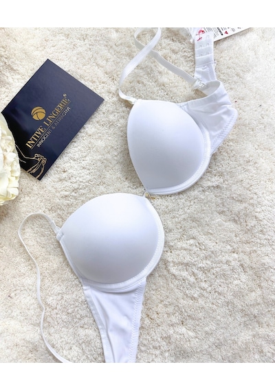 Le Jardin Fleur Basic Push-up Aksesuar Detaylı Sütyen-7055 Beyaz